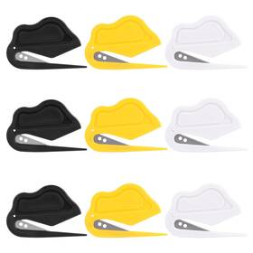 1079753 Boxob 9pcs Letter Opener Envelope Slitter 3 Colors Black Yellow White