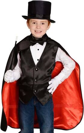 Brand Aeromax 698216102160 Jr. Magician With Cape Vest Hat Gloves Bowtie And Wand Brand Aeromax 698216102160 Jr. Magician With Cape Vest Hat Gloves Bowtie And Wand