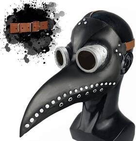 Fooecor-mask2302 Brand Fooecor Plague Doctor Mask Scary Halloween Steampunk For