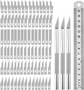Branded 313053474453 90pcs Knife Blades Precision Craft Set For Diy Artwork Cutting Models New