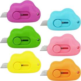 Branded 6cutter 6 Pack Paper Cutters Box Cutter Cloud Shaped Mini Utility Knives Package Opener Branded 6cutter 6 Pack Paper Cutters Box Cutter Cloud Shaped Mini Utility Knives Package Opener