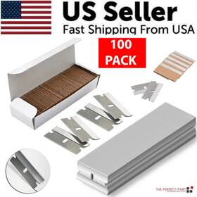 Branded 781111636684 100 Pcs Razor Blades Single Edge Extra Sharp Heat Treated Safety Knife Scrapers Branded 781111636684 100 Pcs Razor Blades Single Edge Extra Sharp Heat Treated Safety Knife Scrapers