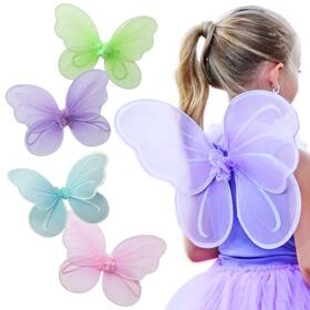 Butterfly Craze Lysb00anae1oi-toys Girlsft Fairy Angel Or Wings - Costume 4 Piece Multicolor