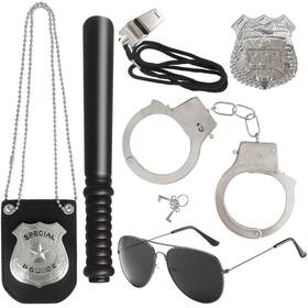 Bvrbaory 735133451886 6pcs Police Pretend Play Toys Set Kids Detective Accessories