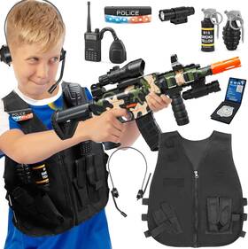 Hsy-201b Bytewar Swat Dress Up Toys Sets With Electric Soft Bullets Automatic Toy Hsy-201b Bytewar Swat Dress Up Toys Sets With Electric Soft Bullets Automatic Toy