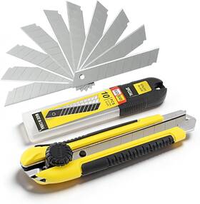Cxg-mgd-p11 Caiyuanyuan-shenxuejiao Heavy Duty 25mm Utility Knife 10pcs Sk5 Snap-off Blades Locking Retractable Bo