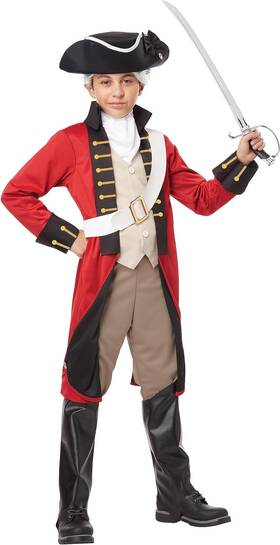 California Costumes 019519086160 Boys British Redcoat Costume - Medium 8-10 Red
