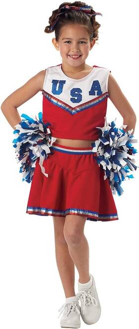 California Costumes 019519500666 Patriotic Cheerleader Child Costume Small Red
