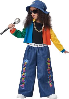 California Costumes 2022-029 90s Hip Hop Girl Toddler Costume Large
