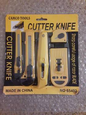 Camco 65402 Box Cutter Knife Set No. 5 Piece Tools Cutters Various Sizes