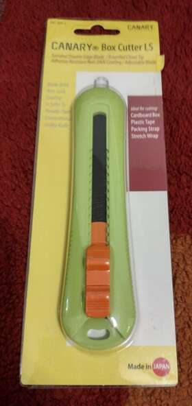 Canary 796348358995 Cardboard Box Cutter Ls Knife Non-stick Sawtooth Blade Made In Japan