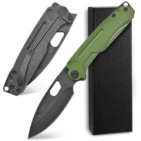C1136 Canku 753829307187 Ccanku Folding Knife D2 Steel Blade G10&steel Handle Edc Tool Outdoor H