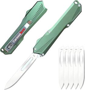 Caressolove 445034683646 Self Retracting Utility Knife Out The Front Automatic Edc Fo