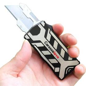 Caressolove Hs016 Best Aluminum Alloy Auto Retractable Box Cutter Replaceable Safety Blade Edc