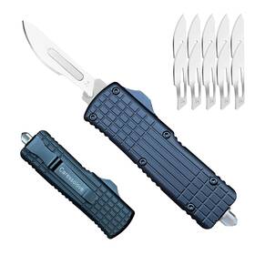 Caressolove Knife103-1 Automatic Utility Knife For Men Edc Auto Retractable Box Cutter Push Button