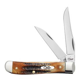 65305 Case Wr Xx Pocket Knife Burnt 6.5 Bonestag Wharncliffe Mini Trapper Item #653