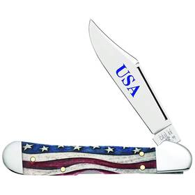 Ca64141 Case Wr Xx Pocket Knife Patriotic Smooth Natural Bone Mini Copperlock Item #6