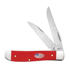 Ca73927 Case Xx Wr Pocket Knife Mini Trapper - American Workman Cs Smooth Red Synth