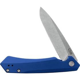C64660 Case Cutlery 4.75 Inch Kinzua Blue Anodized Aluminum Sto Ashed Spear Po