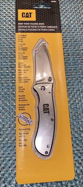Cat 980004 3 Inch Blade Drop Point Folding Knife -