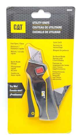 980080 Cat Safety Squeeze Fast Open/close Lever Lock Utility Knife