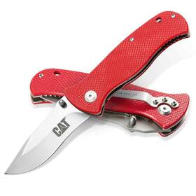 980125 Cat 3 Inch Stainless Steel Straight Edge Drop Point Folding Knife