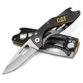 980298 Cat 6-1/4 Inch Folding Skeleton Knife With Bottle Opener And Polished Blade 980298 Cat 6-1/4 Inch Folding Skeleton Knife With Bottle Opener And Polished Blade