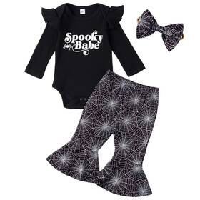 0783 Cemion My First Halloween Baby Girl Outfit Newborn 6-9 Months Black - Cobweb 0783 Cemion My First Halloween Baby Girl Outfit Newborn 6-9 Months Black - Cobweb