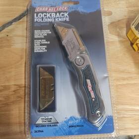 363944 Channellock Stainless Steel Quick-change Lock Back Folding Utility Knife Cutter