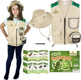 Cheerful Children Toys 619438526732 Kids Explorer Costume Including Safari Vest And Hat - Boys Girls Aged Green Cheerful Children Toys 619438526732 Kids Explorer Costume Including Safari Vest And Hat - Boys Girls Aged Green