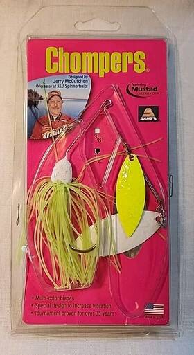 Chompers 786329010752 1/2 Spinnerbait Vibration Lure Multi-color Blades Made In The Usa Chompers 786329010752 1/2 Spinnerbait Vibration Lure Multi-color Blades Made In The Usa