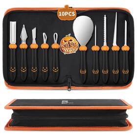 Chryztal 717162023227 Pumpkin Carving Kit Tools Halloween Professional Heavy Duty Set Sta