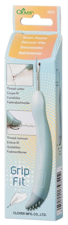 Clover 4820 Grip Fit Seam Ripper Blue