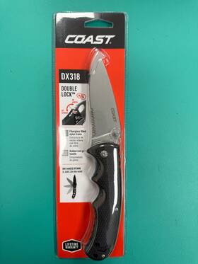 Dx318 Coast 21484 Double Lock Stainless Steel Folding Knife Serrated Blade Dx318 Coast 21484 Double Lock Stainless Steel Folding Knife Serrated Blade