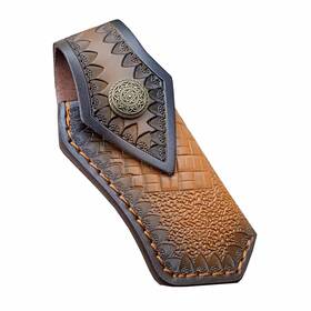 Chms-ls5in-erceng Cohomelars Leather Folding Pocket Knife Sheath For 4.3-5 Inch Knives Snap Holder K