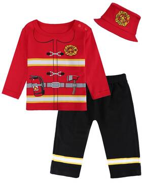 Cosland 715748629856 Firefighter Costume For Kids Boys Halloween Outfit 3t