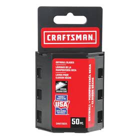 Craftsman 445006227298 Carbon Steel 3/4-in Drywall Utility Razor Blade Blades 50 Pack New