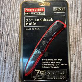 45568 Craftsman Sears Usa Nos 75th Anniv Special Edition Lockback Knife Schrade