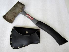 Craftsman 4810 Vintage Steel Hatchet Campers Axe With Sheath Made In Usa