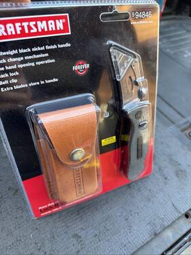 94846 Craftsman Sears Nos Rare Graphite Color Lock Back Utility Knife