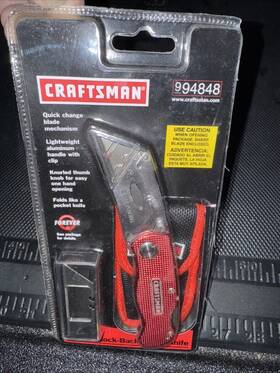 94848 Craftsman Sears Nos Folding Lock Back Utility Knife Rare Red And Sheath 94848 Craftsman Sears Nos Folding Lock Back Utility Knife Rare Red And Sheath