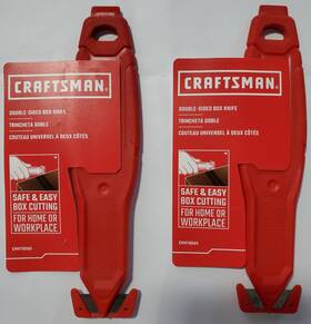 Cmht10583 Craftsman Double-sided Box Cutter Knife With Tape Splitter Lots Of 2 Cmht10583 Craftsman Double-sided Box Cutter Knife With Tape Splitter Lots Of 2