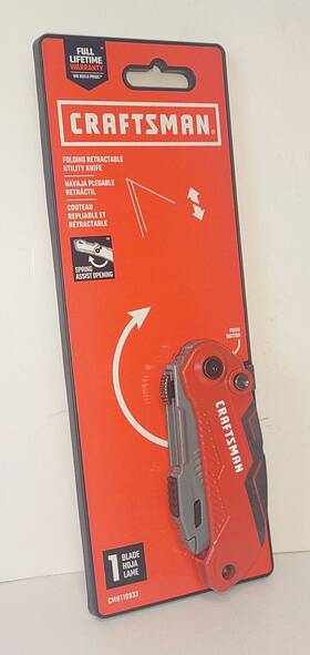 Cmht10933 Craftsman Spring Assisted Folding Retractable Utility Knife Brand New
