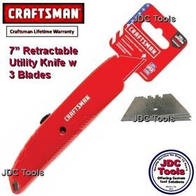 Cmmt10383 Craftsman 3/4 Inch Retractable Utility Knife With On Tool Blade Storage Cmmt10383 Craftsman 3/4 Inch Retractable Utility Knife With On Tool Blade Storage