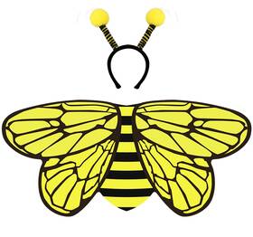 Cpt-auo-345 Creatoy Bee-wings Kids Honey Bee Costume With Antenna Headband 3-9 Yellow