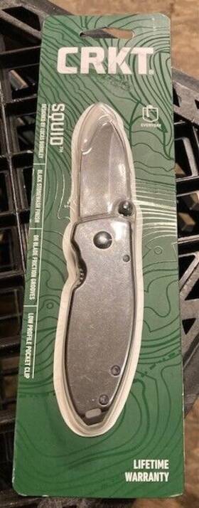 Crkt 195925896194 Squid Black Stonewash Folding Pocket Knife