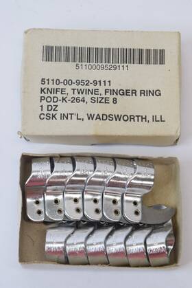 Csk 5110009529111 Size #8 Finger Knives Ring Knife Yarn Twine String Utility Box Of 12