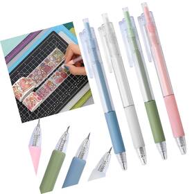 Cf30321kd-pgbw Cualfec 4 Pcs Craft Knife Exacto Paper Cutter Pen Cutting Tools