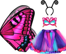 Bw001 D.q.z Toddler-kids Butterfly-wings-costume For Girls Role Play Costumes Rose