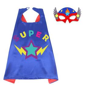 D.q.z Lb001 D.q.z Superhero-capes And Masks For Kids Gifts Girls 70cm Blue-red